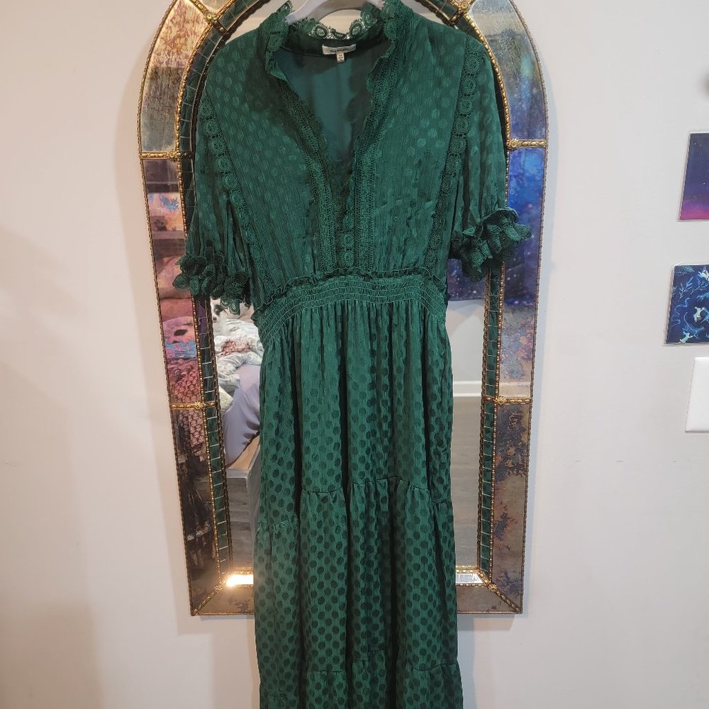 Max Studio Women's Jacquard Shine Dot Maxi Dress